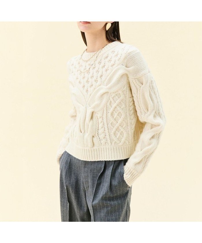 【ベイジ,/BEIGE,】のRULE / ウールカシミヤアラン編みクロップドニット インテリア・キッズ・メンズ・レディースファッション・服の通販 founy(ファニー) https://founy.com/ ファッション Fashion レディースファッション Fashion for Women トップス・カットソー Cut & Sew Tops ニット Knit Tops & Sweaters クロップド Cropped, Short Length セーター Sweater, Knitwear トレンド Trend, Trending Now ハンド Hand, Handmade バランス Balance, Style Balance A/W・秋冬 Autumn/Winter |ID: prp329100004716836 ipo3291000000034080293