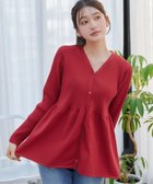 【ティアクラッセ/Tiaclasse】の【洗える】リブ切替フレアカーディガン レッド|ID: prp329100004716838 ipo3291000000035798589