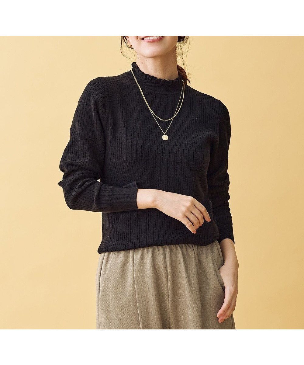 【エニー/ANY】の【6色展開】フリルネックニット インテリア・キッズ・メンズ・レディースファッション・服の通販 founy(ファニー) ファッション Fashion レディースファッション Fashion for Women トップス・カットソー Cut & Sew Tops ニット Knit Tops & Sweaters アクリル Acrylic Material インナー Innerwear シンプル Simple, Minimal セーター Sweater, Knitwear フリル Frill, Ruffle 洗える Machine Washable A/W・秋冬 Autumn/Winter ブラック|ID: prp329100004716846 ipo3291000000034485458