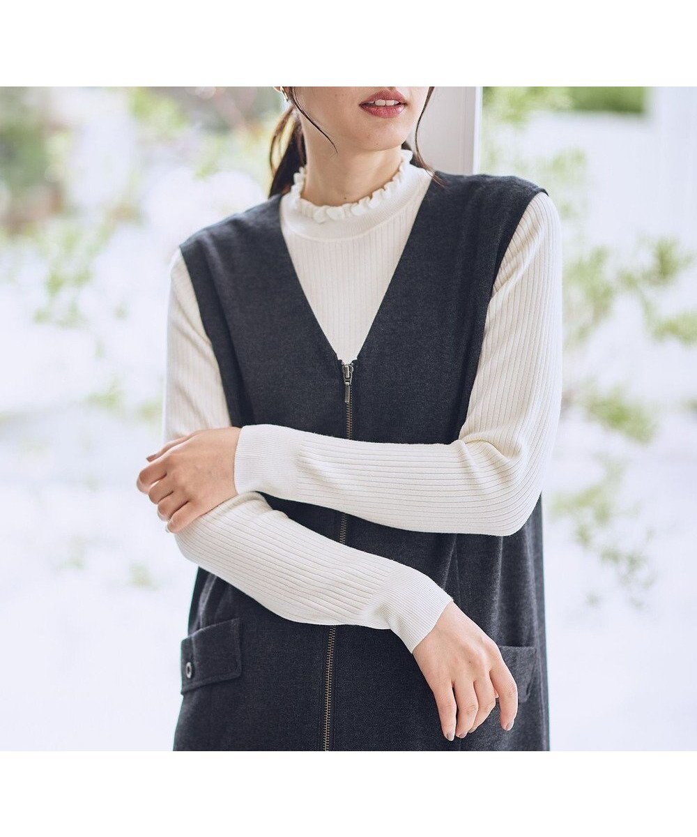 【エニー/ANY】の【6色展開】フリルネックニット インテリア・キッズ・メンズ・レディースファッション・服の通販 founy(ファニー) ファッション Fashion レディースファッション Fashion for Women トップス・カットソー Cut & Sew Tops ニット Knit Tops & Sweaters アクリル Acrylic Material インナー Innerwear シンプル Simple, Minimal セーター Sweater, Knitwear フリル Frill, Ruffle 洗える Machine Washable A/W・秋冬 Autumn/Winter エクリュ|ID: prp329100004716846 ipo3291000000034585153