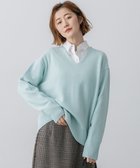 【23区/NIJYUSANKU】の【洗える】カシミヤブレンド Vネック ニット ライトグリーン系|ID:prp329100004716855