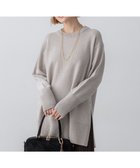 【23区/NIJYUSANKU】の【Oggi11月号掲載/洗える】カシミヤブレンド サイドジップ ニットチュニック ベージュ系|ID: prp329100004716856 ipo3291000000034080391