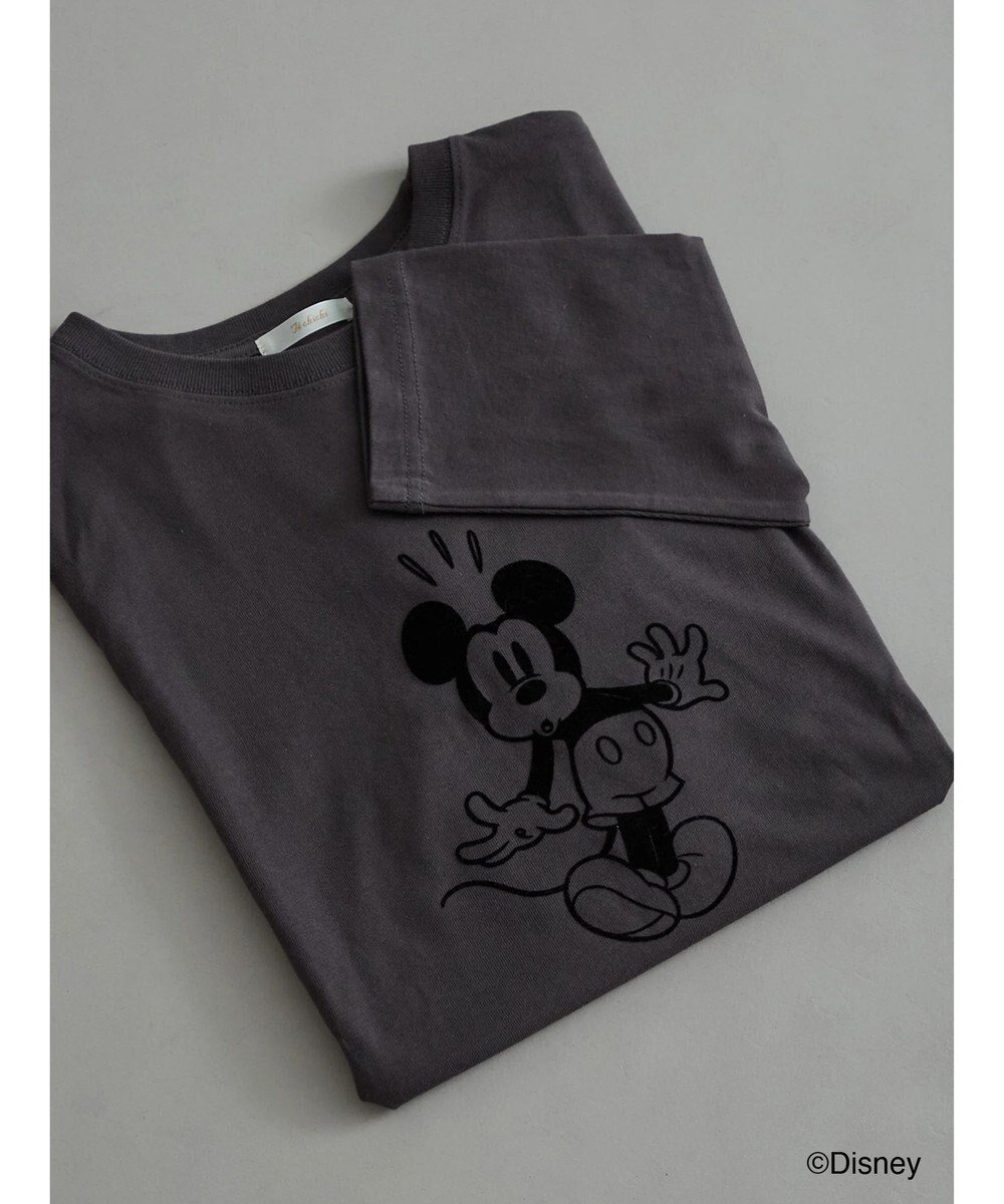 【テチチ/Te chichi】の【Disney】ミッキー/フロッキープリントロンT インテリア・キッズ・メンズ・レディースファッション・服の通販 founy(ファニー) 　ファッション　Fashion　レディースファッション　Fashion for Women　トップス・カットソー　Cut & Sew Tops　シャツ・ブラウス・オフィスカジュアル　Elegant Blouses & Button-Ups　ロングTシャツ・Tシャツ　Longline T-Shirts & Tees　カットソー・ベーシックTシャツ　Cut-and-Sewn Tops / Stretch Tees & Basics　おすすめ　Recommended / Our Picks　カットソー　Cut and Sewn Top　キャラクター　Character, Licensed Characters　ジャケット　Jacket, Outerwear　デニム　Denim, Jeans Material　夏　Summer　S/S・春夏　SS, Spring/Summer, Warm Season　A/W・秋冬　Autumn/Winter　チャコールグレー|ID: prp329100004716860 ipo3291000000034270164