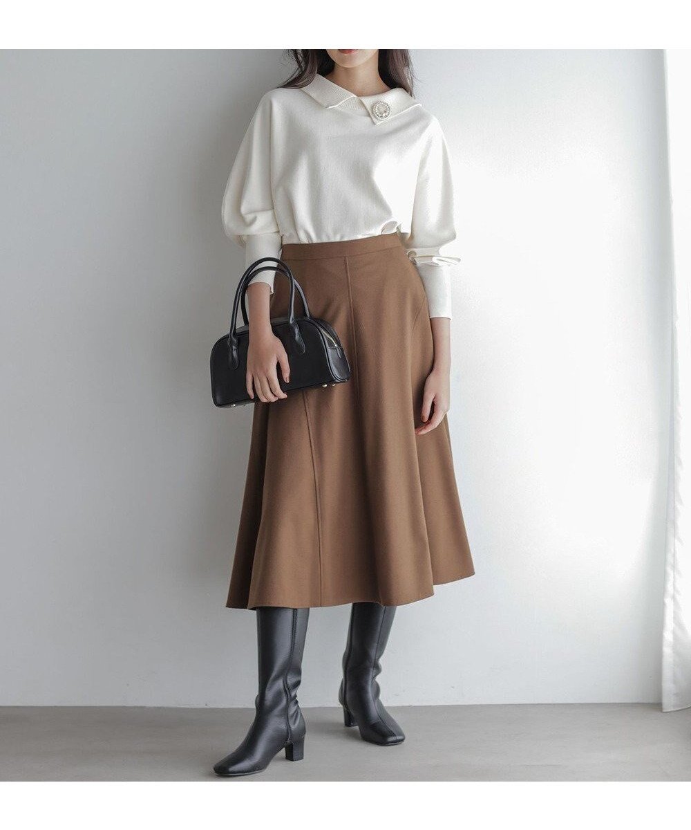 【組曲/KUMIKYOKU】のツイル起毛フレア スカート インテリア・キッズ・メンズ・レディースファッション・服の通販 founy(ファニー) 　ファッション　Fashion　レディースファッション　Fashion for Women　スカート　Skirts　Aライン・フレアスカート　A-Line & Flared Skirts　シンプル　Simple, Minimal　スタイリッシュ　Stylish, Fashionable　ツイル　Twist, Twisted Detail　フレア　Flare, Flared　A/W・秋冬　Autumn/Winter　エレガント 上品　Elegant　カカオブラウン系|ID: prp329100004716875 ipo3291000000034105043