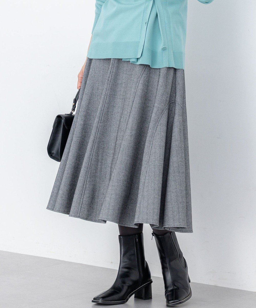 【組曲/KUMIKYOKU】のツイル起毛フレア スカート インテリア・キッズ・メンズ・レディースファッション・服の通販 founy(ファニー) ファッション Fashion レディースファッション Fashion for Women スカート Skirts Aライン・フレアスカート A-Line & Flared Skirts シンプル Simple, Minimal スタイリッシュ Stylish, Fashionable ツイル Twist, Twisted Detail フレア Flare, Flared A/W・秋冬 Autumn/Winter エレガント 上品 Elegant モノトーン系7|ID: prp329100004716875 ipo3291000000034696670