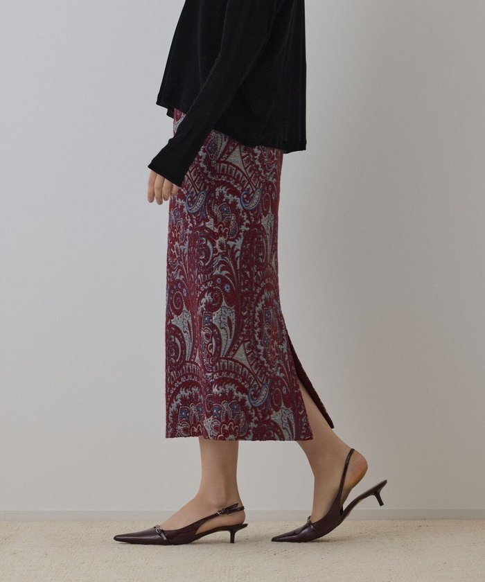 【グレース コンチネンタル/GRACE CONTINENTAL】のラメペイズリージャガードスカート インテリア・キッズ・メンズ・レディースファッション・服の通販 founy(ファニー) https://founy.com/ ファッション Fashion レディースファッション Fashion for Women スカート Skirts イタリア Italy エレガント 上品 Elegant スマート Smart, Elegant スリット Slit, Slit Detail タイトスカート Pencil Skirt, Tight Skirt A/W・秋冬 Autumn/Winter |ID: prp329100004716885 ipo3291000000035635369