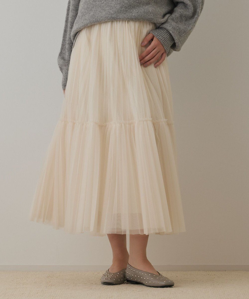 【グレース コンチネンタル/GRACE CONTINENTAL】のチュールティアードスカート 人気、トレンドファッション・服の通販 founy(ファニー) 　ファッション　Fashion　レディースファッション　Fashion for Women　スカート　Skirts　ティアードスカート　Tiered Skirts　チュール　Tulip, Tulip Motif　フェミニン　Feminine, Girly　プリーツ　Pleats, Pleated　リュクス　Luxury, Elegant, High-End, Chic　A/W・秋冬　Autumn/Winter　 other-1|ID: prp329100004716886 ipo3291000000034080472
