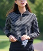 【ゼロハリバートン/ZERO HALLIBURTON】の【セットアップ可能】 モノグラム柄 ハーフジップニット ZHG-W5A4b 85137 ブラック|ID: prp329100004716894 ipo3291000000035829357