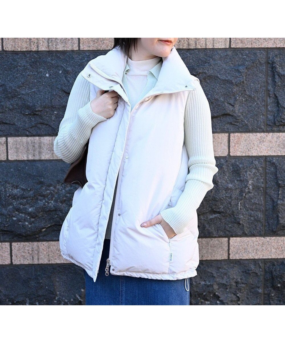 【ケーダブルディー/KWD】の【日本製/高品質ダウン】STAND COLLAR DOWN VEST ダウンベスト インテリア・キッズ・メンズ・レディースファッション・服の通販 founy(ファニー) 　ファッション　Fashion　レディースファッション　Fashion for Women　アウター　Coat / Outerwear Collection　レディースジャケット・軽アウター　Jackets　コレクション　Collection, Seasonal Line　ジャケット　Jacket, Outerwear　スタンド　Stand Collar, Upright Stand　ダウン　Down, Puffer　フィット　Fit, Slim Fit　フェザー　Feather, Feather Detail　ベスト　Vest, Waistcoat　A/W・秋冬　Autumn/Winter　日本製　Made In Japan　アイボリー|ID: prp329100004716905 ipo3291000000035829407