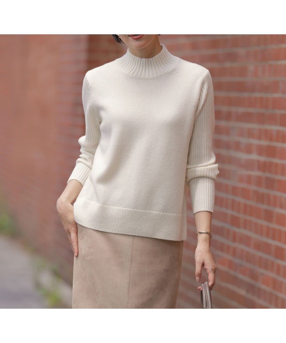 【ジェイ プレス/J.PRESS】のCASHBIT NEO ハイネック ニット インテリア・キッズ・メンズ・レディースファッション・服の通販 founy(ファニー) ファッション Fashion レディースファッション Fashion for Women トップス・カットソー Cut & Sew Tops ニット Knit Tops & Sweaters エレガント 上品 Elegant シンプル Simple, Minimal セーター Sweater, Knitwear ハイネック High Neck, Mock Neck バランス Balance, Style Balance A/W・秋冬 Autumn/Winter オフ系|ID: prp329100004716906 ipo3291000000034413463
