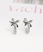 【ティアクラッセ/Tiaclasse】の【安田美沙子さん着用・金属アレルギー対応】リボンフープピアス シルバー|ID: prp329100004716913 ipo3291000000035800170