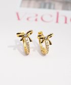 【ティアクラッセ/Tiaclasse】の【安田美沙子さん着用・金属アレルギー対応】リボンフープピアス ゴールド|ID: prp329100004716913 ipo3291000000035800173