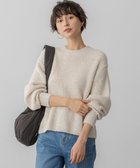 【23区/NIJYUSANKU】の【洗える】スパンコールバルキー クロップド ニット アイボリー系|ID:prp329100004716914