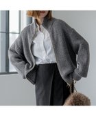 【23区/NIJYUSANKU】の【洗える】スパンコールバルキー ダブルジップ ニットブルゾン グレー系|ID: prp329100004716915 ipo3291000000035567324