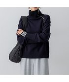 【23区/NIJYUSANKU】のボイルドウールコンビ ジップ タートルニット 人気、トレンドファッション・服の通販 founy(ファニー) ファッション Fashion レディースファッション Fashion for Women トップス・カットソー Cut & Sew Tops ニット Knit Tops & Sweaters インナー Innerwear シンプル Simple, Minimal ジップ Zip, Zipper セーター Sweater, Knitwear タートル Turtleneck, Turtle Collar チュニック Tunic, Long Top デニム Denim, Jeans Material 定番 Standard, Basic Item なめらか Smooth, Silky Texture フェルト Felt, Felt Fabric ワイド Wide, Wide Fit A/W・秋冬 Autumn/Winter 冬 Winter / This Winter エレガント 上品 Elegant 2025年 2025 2025-2026秋冬・A/W Autumn/Winter 2025–26 AW25–26 thumbnail ネイビー系|ID: prp329100004716916 ipo3291000000036254809
