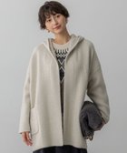 【23区/NIJYUSANKU】の【洗える】ラクーンブレンドダブルフェイス フーディー ニットカーディガン アイボリー系|ID:prp329100004716918