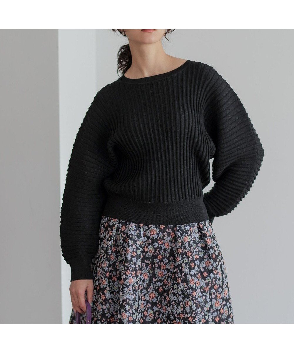 【組曲/KUMIKYOKU】のラメリブドルマン ニット インテリア・キッズ・メンズ・レディースファッション・服の通販 founy(ファニー) ファッション Fashion レディースファッション Fashion for Women トップス・カットソー Cut & Sew Tops ニット Knit Tops & Sweaters シンプル Simple, Minimal セーター Sweater, Knitwear ドレープ Drape, Draping Fabric プリーツ Pleats, Pleated ボトム Bottoms, Lower Wear リブニット Rib Knit, Ribbed Knit ロング Long, Long-Length A/W・秋冬 Autumn/Winter エレガント 上品 Elegant ブラック系|ID: prp329100004716920 ipo3291000000034426325