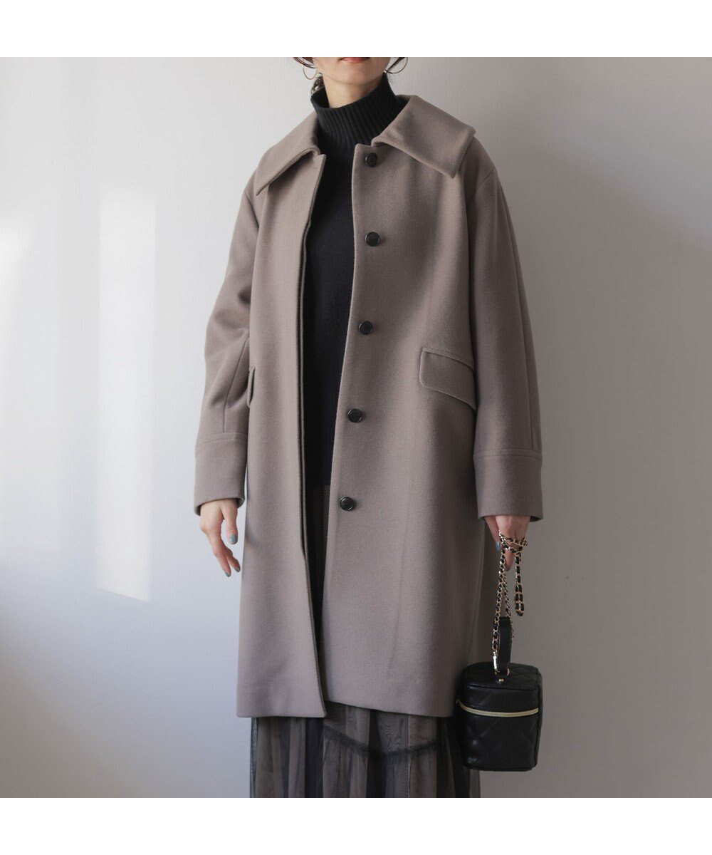 【組曲/KUMIKYOKU】のウールモッサステンカラー コート インテリア・キッズ・メンズ・レディースファッション・服の通販 founy(ファニー) ファッション Fashion レディースファッション Fashion for Women アウター Coat / Outerwear Collection コート・ロングコート・ピーコート Long Coats, Peacoats & More レディースジャケット・軽アウター Jackets ジャケット Jacket, Outerwear A/W・秋冬 Autumn/Winter エレガント 上品 Elegant ブラウン系|ID: prp329100004716921 ipo3291000000034426328