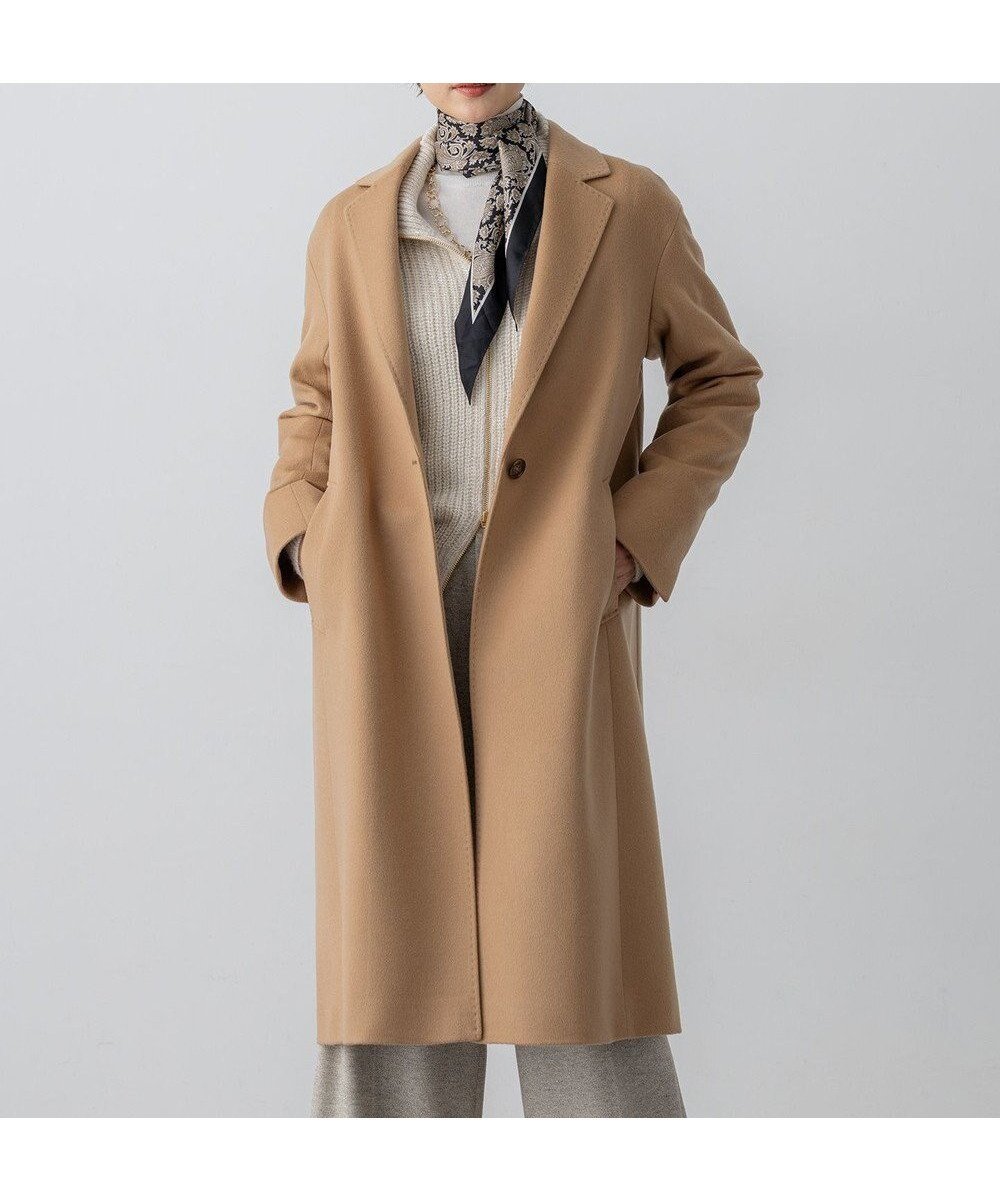 【23区/NIJYUSANKU】の【先行予約】ウールカシミヤビーバー チェスター コート 人気、トレンドファッション・服の通販 founy(ファニー) 　ファッション　Fashion　レディースファッション　Fashion for Women　アウター　Coat / Outerwear Collection　コート・ロングコート・ピーコート　Long Coats, Peacoats & More　レディースジャケット・軽アウター　Jackets　チェスターコート・ロング丈アウター　Chester Coats / Chesterfield Long Coats　カッティング　Cutting Detail　シンプル　Simple, Minimal　ジャケット　Jacket, Outerwear　スタイリッシュ　Stylish, Fashionable　スタンド　Stand Collar, Upright Stand　ストール　Stole, Wrap　チェスター　Chester, Chester Coat　チェスターコート　Chester Coat, Long Coat　なめらか　Smooth, Silky Texture　マフラー　Scarf, Muffler　A/W・秋冬　Autumn/Winter　冬　Winter / This Winter　新作・新入荷　New Arrivals / New In　エレガント 上品　Elegant　2025年　2025　2025-2026秋冬・A/W　Autumn/Winter 2025–26 AW25–26　 other-1|ID: prp329100004716925 ipo3291000000034080607
