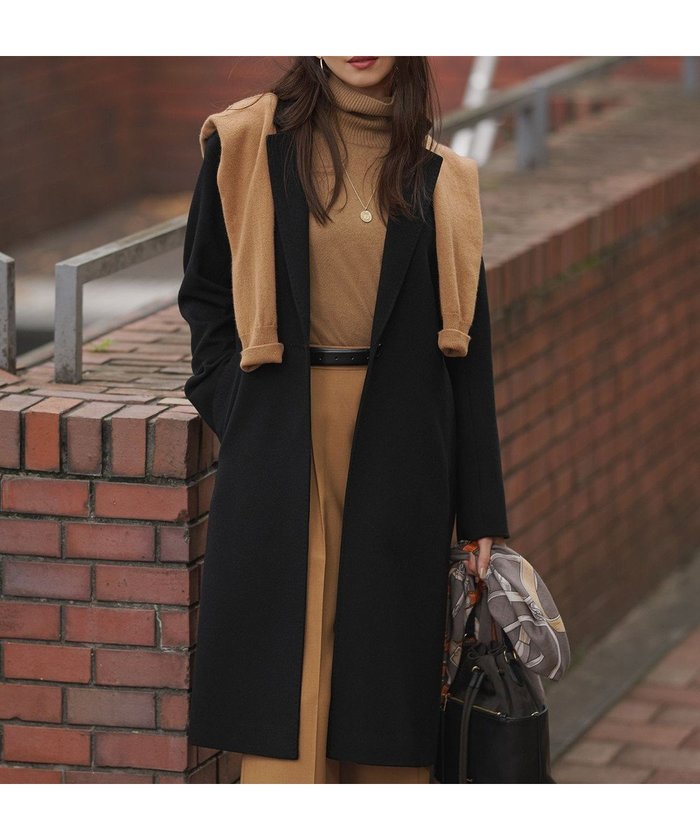 【23区/NIJYUSANKU】のウールカシミヤビーバー チェスター コート インテリア・キッズ・メンズ・レディースファッション・服の通販 founy(ファニー) https://founy.com/ ファッション Fashion レディースファッション Fashion for Women アウター Coat / Outerwear Collection コート・ロングコート・ピーコート Long Coats, Peacoats & More レディースジャケット・軽アウター Jackets チェスターコート・ロング丈アウター Chester Coats / Chesterfield Long Coats カッティング Cutting Detail シンプル Simple, Minimal ジャケット Jacket, Outerwear スタイリッシュ Stylish, Fashionable スタンド Stand Collar, Upright Stand ストール Stole, Wrap チェスター Chester, Chester Coat チェスターコート Chester Coat, Long Coat なめらか Smooth, Silky Texture マフラー Scarf, Muffler A/W・秋冬 Autumn/Winter 冬 Winter / This Winter エレガント 上品 Elegant 2025年 2025 2025-2026秋冬・A/W Autumn/Winter 2025–26 AW25–26 |ID: prp329100004716925 ipo3291000000034640481