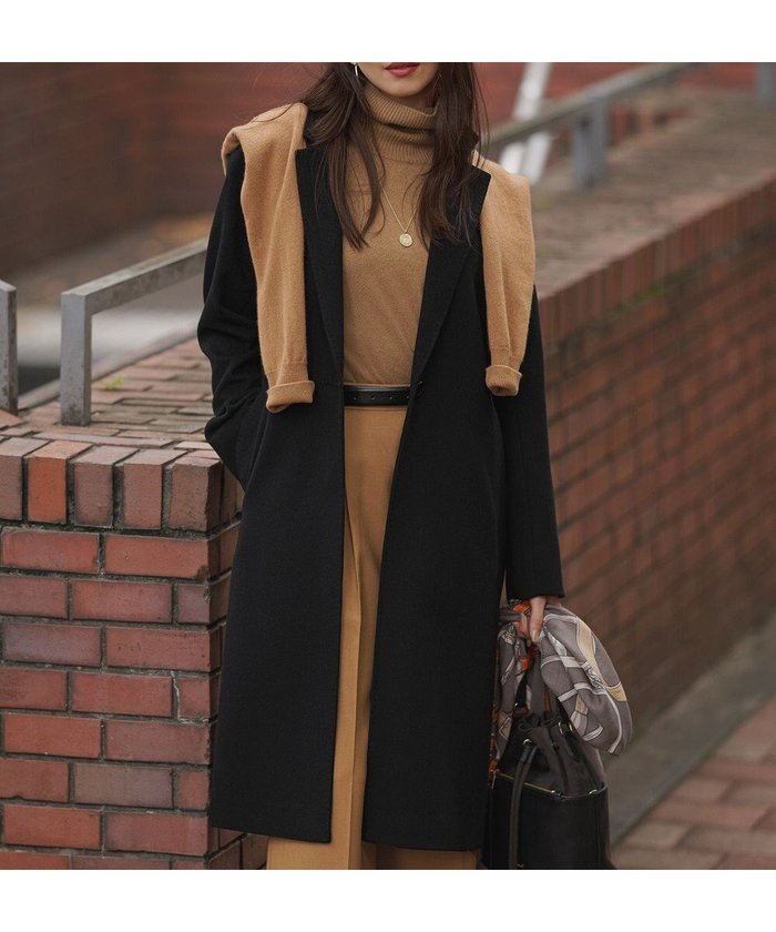 【23区/NIJYUSANKU】のウールカシミヤビーバー チェスター コート インテリア・キッズ・メンズ・レディースファッション・服の通販 founy(ファニー) https://founy.com/ ファッション Fashion レディースファッション Fashion for Women アウター Coat / Outerwear Collection コート・ロングコート・ピーコート Long Coats, Peacoats & More レディースジャケット・軽アウター Jackets チェスターコート・ロング丈アウター Chester Coats / Chesterfield Long Coats カッティング Cutting Detail シンプル Simple, Minimal ジャケット Jacket, Outerwear スタイリッシュ Stylish, Fashionable スタンド Stand Collar, Upright Stand ストール Stole, Wrap チェスター Chester, Chester Coat チェスターコート Chester Coat, Long Coat なめらか Smooth, Silky Texture マフラー Scarf, Muffler A/W・秋冬 Autumn/Winter 冬 Winter / This Winter エレガント 上品 Elegant 2025年 2025 2025-2026秋冬・A/W Autumn/Winter 2025–26 AW25–26 |ID: prp329100004716925 ipo3291000000035608172