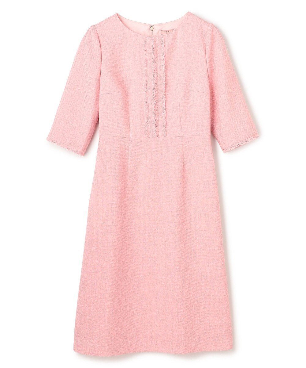 【トッカ/TOCCA】の【洗える・消臭】MIST TWEED ドレス インテリア・キッズ・メンズ・レディースファッション・服の通販 founy(ファニー) 　ファッション　Fashion　レディースファッション　Fashion for Women　ワンピース　Dresses　フォーマル・パーティードレス・結婚式用ドレス　Elegant & Casual Dresses　オケージョン　Occasion Wear　洗える　Machine Washable　ジャケット　Jacket, Outerwear　セットアップ　Set-Up, Coordinated Outfit　ツイード　Twill, Twill Weave　ドレス　Dress, One-Piece　フォーマル　Formal, Dressy　フリンジ　Fringe, Tassel　A/W・秋冬　Autumn/Winter　冬　Winter / This Winter　S/S・春夏　SS, Spring/Summer, Warm Season　新作・新入荷　New Arrivals / New In　夏　Summer　セレモニー　Ceremony　ビジネス 仕事 通勤　Business / Work / Commuting　2025年　2025　2025-2026秋冬・A/W　Autumn/Winter 2025–26 AW25–26　ピンク系5|ID: prp329100004716951 ipo3291000000034080705