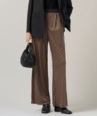 【アイシービー/iCB】の【30th ANNIVERSARY】 モノグラムプリントスムース ワイドパンツ キャメル×ブラック系|ID: prp329100004716957 ipo3291000000034080725