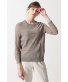 【ダックス/DAKS】のリンクス柄チェック クルーネックプルオーバー 人気、トレンドファッション・服の通販 founy(ファニー) ファッション Fashion レディースファッション Fashion for Women トップス・カットソー Cut & Sew Tops ニット Knit Tops & Sweaters カジュアルプルオーバー・ニットトップス Pullovers & Knit Tops / Casual Pullovers セーター Sweater, Knitwear チェック Check, Plaid, Tartan 夏 Summer S/S・春夏 SS, Spring/Summer, Warm Season A/W・秋冬 Autumn/Winter 透かし Cut-Out, Lacework thumbnail グレージュ|ID: prp329100004716980 ipo3291000000034080775