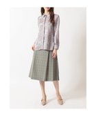 【ダックス/DAKS】のビッグシャドーチェック セミフレアプリーツスカート カーキ|ID: prp329100004716983 ipo3291000000034320322