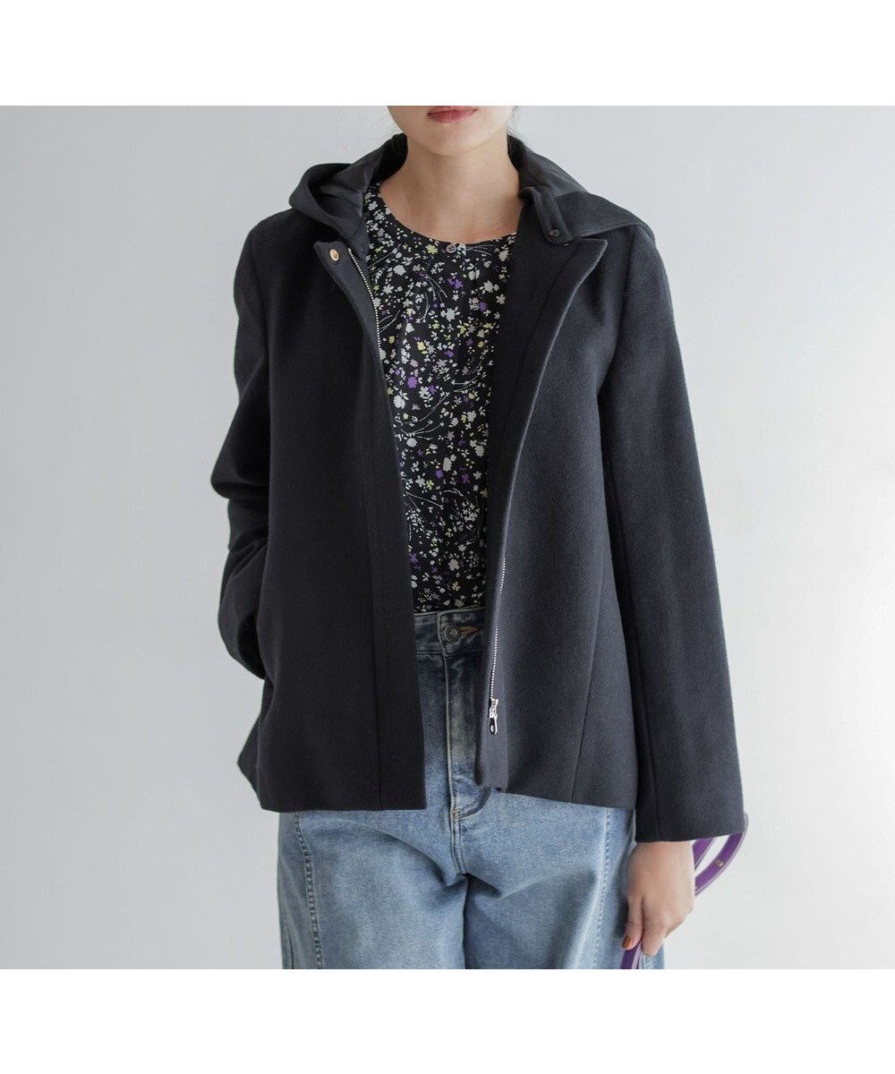 【組曲/KUMIKYOKU】のウールモッサ ショートコート インテリア・キッズ・メンズ・レディースファッション・服の通販 founy(ファニー) ファッション Fashion レディースファッション Fashion for Women アウター Coat / Outerwear Collection コート・ロングコート・ピーコート Long Coats, Peacoats & More レディースジャケット・軽アウター Jackets コンパクト Compact, Small Size ショート Short, Short Length ジャケット Jacket, Outerwear トレンド Trend, Trending Now 人気 Popular, Best Seller パターン Pattern, Design Print ベーシック Basic, Essential ボトム Bottoms, Lower Wear A/W・秋冬 Autumn/Winter エレガント 上品 Elegant ブラック系|ID: prp329100004718016 ipo3291000000035605355