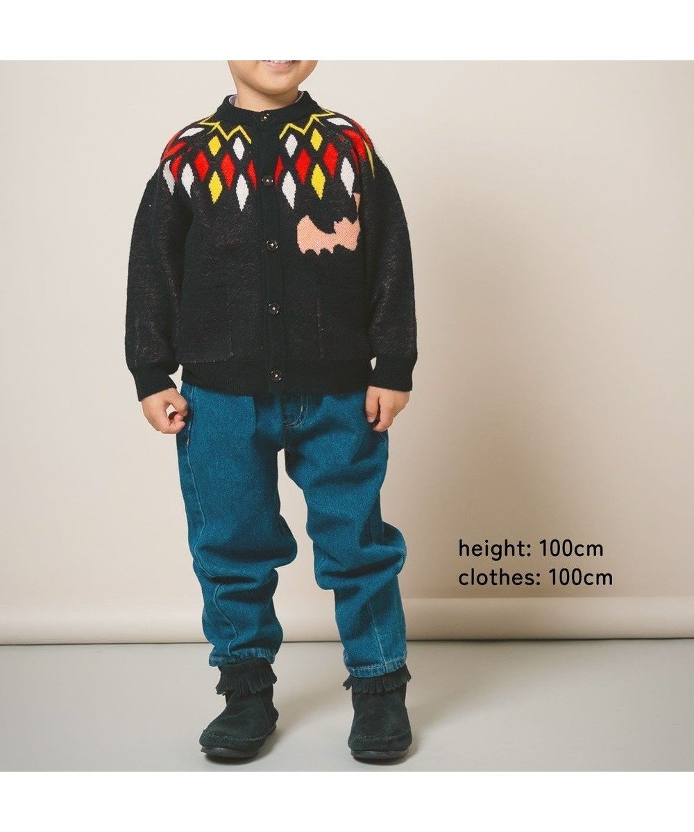 【アミアミ/AmiAmi / KIDS】の【洗濯機可/UNISEX】コウモリカーディガン85cm～130cm インテリア・キッズ・メンズ・レディースファッション・服の通販 founy(ファニー) 　ファッション　Fashion　キッズファッション　Fashion for Kids　トップス・カットソー　Cut & Sew Tops　カラフル　Colorful Design　カーディガン　Cardigan, Knitwear　モチーフ　Motif, Design Theme　ユニセックス　Unisex, Genderless　A/W・秋冬　Autumn/Winter　S/S・春夏　SS, Spring/Summer, Warm Season　新作・新入荷　New Arrivals / New In　夏　Summer　ブラック|ID: prp329100004718054 ipo3291000000034091790