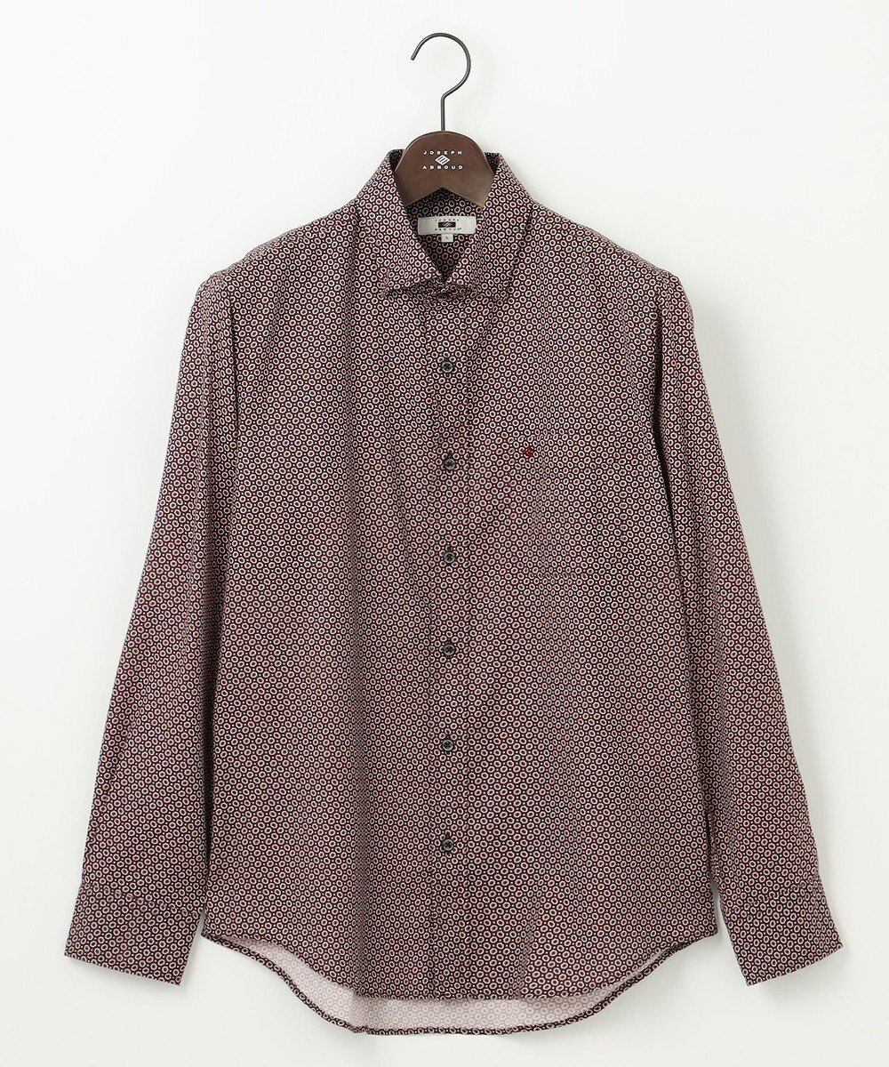 【ジョセフ アブード/JOSEPH ABBOUD / MEN】の【エコ素材】 ヘキサゴンジオメトリックパターン シャツ インテリア・キッズ・メンズ・レディースファッション・服の通販 founy(ファニー) 　ファッション　Fashion　メンズファッション　Fashion for Men　トップス・カットソー　Cut & Sew Tops　メンズシャツ　Shirts　スカーフ　Scarf, Neckwear　ドレープ　Drape, Draping Fabric　なめらか　Smooth, Silky Texture　プリント　Print, Printed Pattern　羽織　Haori, Light Jacket　A/W・秋冬　Autumn/Winter　ワイン系5|ID: prp329100004718117 ipo3291000000034091950