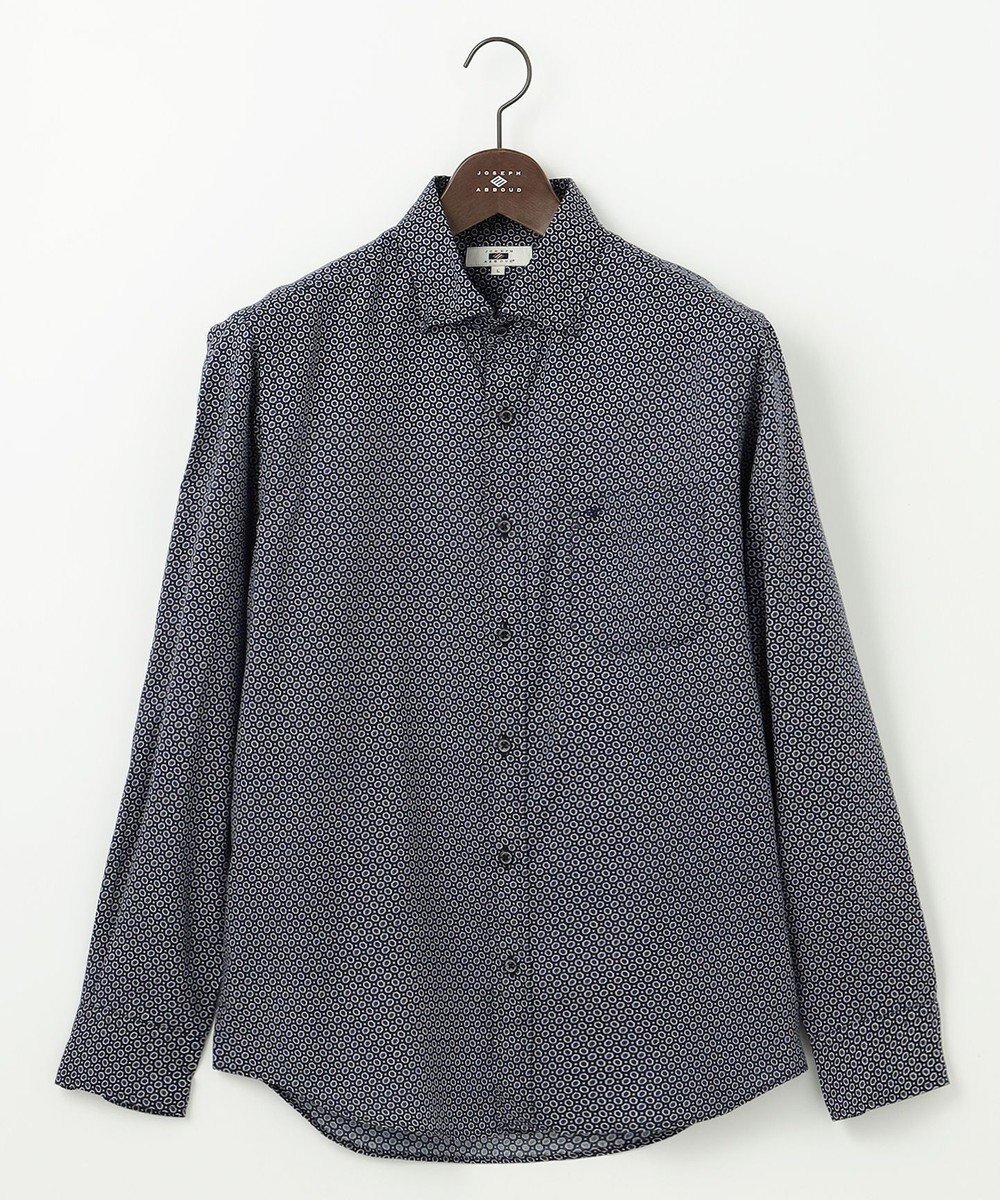 【ジョセフ アブード/JOSEPH ABBOUD / MEN】の【エコ素材】 ヘキサゴンジオメトリックパターン シャツ インテリア・キッズ・メンズ・レディースファッション・服の通販 founy(ファニー) 　ファッション　Fashion　メンズファッション　Fashion for Men　トップス・カットソー　Cut & Sew Tops　メンズシャツ　Shirts　スカーフ　Scarf, Neckwear　ドレープ　Drape, Draping Fabric　なめらか　Smooth, Silky Texture　プリント　Print, Printed Pattern　羽織　Haori, Light Jacket　A/W・秋冬　Autumn/Winter　ネイビー系5|ID: prp329100004718117 ipo3291000000034091952
