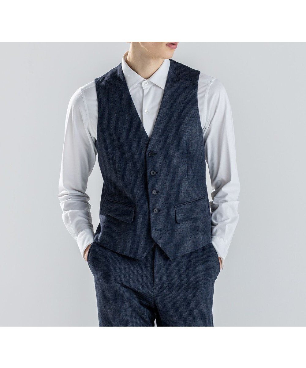 【ジョゼフ オム/JOSEPH HOMME / MEN】の新素材【ストレッチ】シルキーウールジャージー ジレ インテリア・キッズ・メンズ・レディースファッション・服の通販 founy(ファニー) 　ファッション　Fashion　メンズファッション　Fashion for Men　アウター　Men's Coats Outerwear　新作・新入荷　New Arrivals / New In　シェイプ　Shape, Slim Fit　ジャケット　Jacket, Outerwear　ストレッチ　Stretch, Stretchy Fabric　ビジネス 仕事 通勤　Business / Work / Commuting　フラップ　Flap, Flap Pocket　フロント　Front, Front Design　ベーシック　Basic, Essential　ポケット　Pocket, Pocket Detail　A/W・秋冬　Autumn/Winter　ネイビー系|ID: prp329100004718129 ipo3291000000034091993