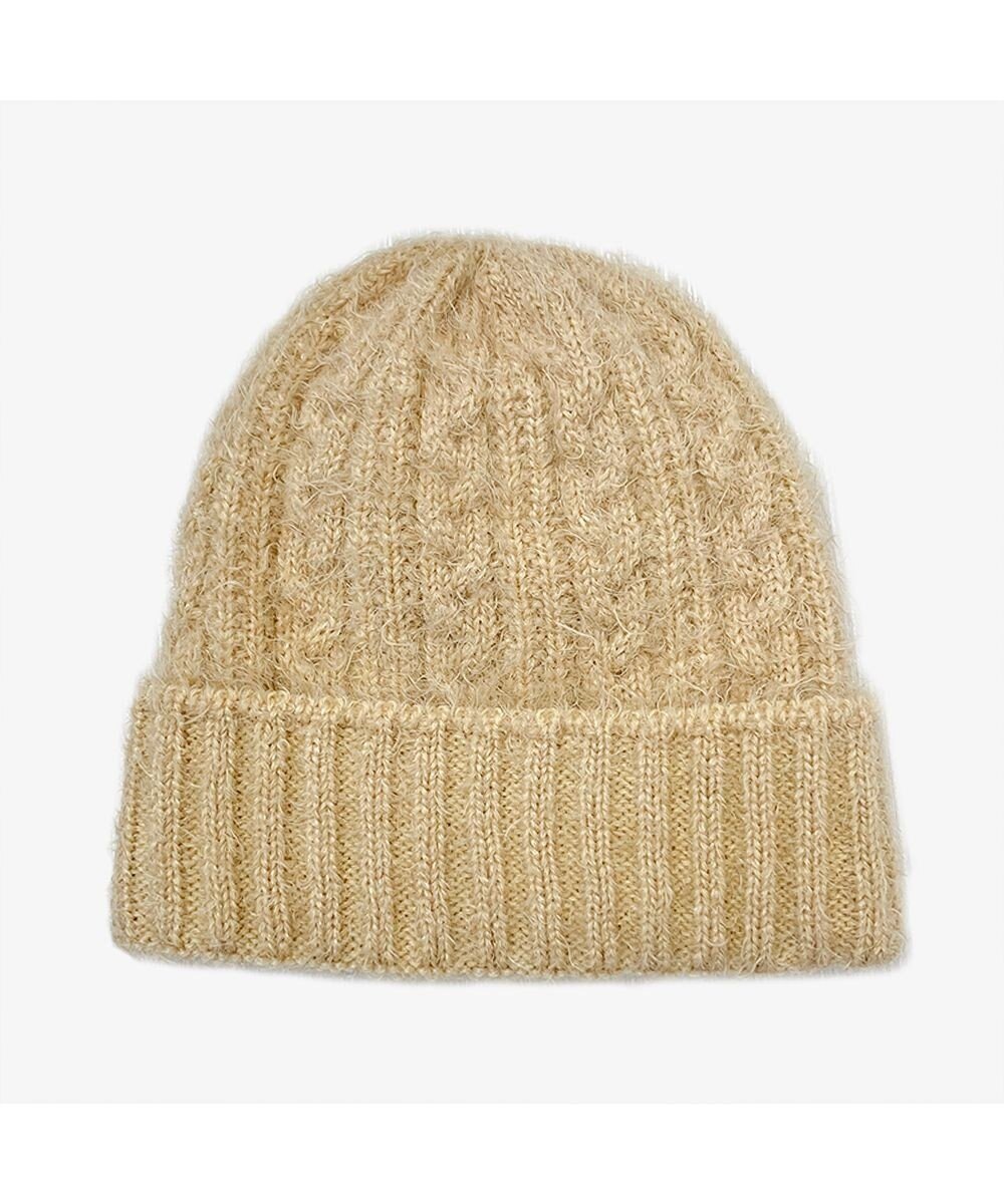 【林八百吉商店/HAYASHIYAOKICHI】のun chapeau ミンクケーブルワッチ インテリア・キッズ・メンズ・レディースファッション・服の通販 founy(ファニー) 　ファッション　Fashion　レディースファッション　Fashion for Women　トップス・カットソー　Cut & Sew Tops　ニット　Knit Tops & Sweaters　キャップ&ハット　Hats & Caps　キャップ　Cap, Baseball Cap　エレガント 上品　Elegant　帽子　Hat, Headwear　ベージュ|ID: prp329100004718134 ipo3291000000034092009