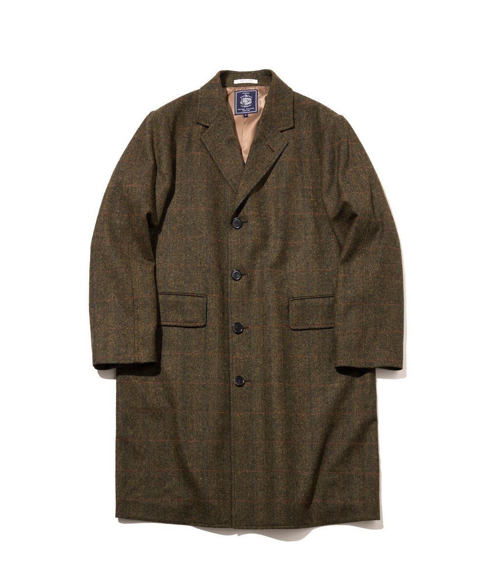 【ジェイ プレス/J.PRESS / MEN】の【J.PRESS ORIGINALS】Lambs Tweed Single Chester Coat / Made in Japan インテリア・キッズ・メンズ・レディースファッション・服の通販 founy(ファニー) 　ファッション　Fashion　メンズファッション　Fashion for Men　アウター　Men's Coats Outerwear　インナー　Innerwear　ジャケット　Jacket, Outerwear　ストライプ　Stripe, Striped Pattern　チェスターコート　Chester Coat, Long Coat　ツイード／ツィード　Choker, Choker Necklace　ツイード　Twill, Twill Weave　バランス　Balance, Style Balance　別注　Limited Edition, Custom Order　モダン　Modern, Contemporary　A/W・秋冬　Autumn/Winter　新作・新入荷　New Arrivals / New In　日本製　Made In Japan　カーキ系3|ID: prp329100004718149 ipo3291000000034092071
