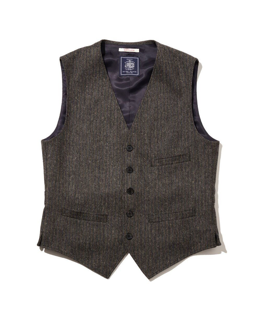 【ジェイ プレス/J.PRESS / MEN】の【J.PRESS ORIGINALS】Lambs Tweed Over Odd Vest / Made in Japan インテリア・キッズ・メンズ・レディースファッション・服の通販 founy(ファニー) 　ファッション　Fashion　メンズファッション　Fashion for Men　トップス・カットソー　Cut & Sew Tops　ベスト・ジレ　Vests & Gilets　新作・新入荷　New Arrivals / New In　ベスト　Vest, Waistcoat　日本製　Made In Japan　A/W・秋冬　Autumn/Winter　グレー系1|ID: prp329100004718151 ipo3291000000034092076