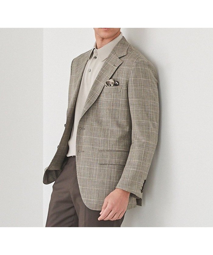 【五大陸/gotairiku / MEN】の【Ermenegild Zegna/ゼニア】CROSSPLY ジャケット インテリア・キッズ・メンズ・レディースファッション・服の通販 founy(ファニー) https://founy.com/ ファッション Fashion メンズファッション Fashion for Men アウター Men's Coats Outerwear テーラードジャケット Tailored Jackets & Blazers イタリア Italy シェイプ Shape, Slim Fit ジャケット Jacket, Outerwear チェック Check, Plaid, Tartan リネン Linen, Linen Fabric レギュラー Regular, Standard Fit エレガント 上品 Elegant 夏 Summer 定番 Standard, Basic Item 春 Spring S/S・春夏 SS, Spring/Summer, Warm Season |ID: prp329100004718164 ipo3291000000034092125