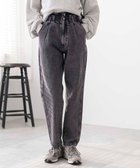 【ウィゴー/WEGO】のウエストフリルマムデニムパンツ ブラックその他|ID: prp329100004718193 ipo3291000000034556768