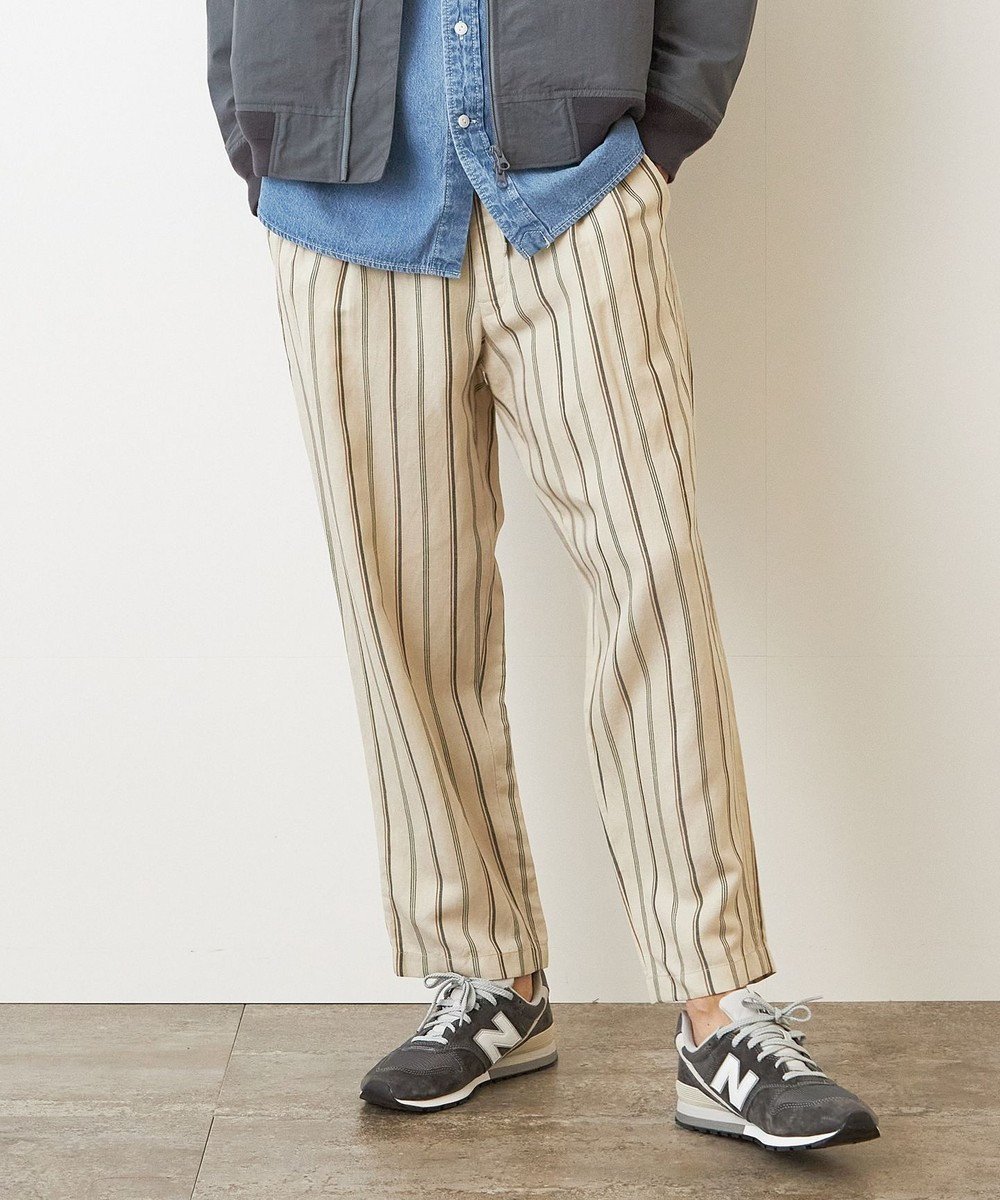 【ジェイプレスヨークストリート/J.PRESS YORK STREET】の【UNISEX】ツイルストライプ パンツ インテリア・キッズ・メンズ・レディースファッション・服の通販 founy(ファニー) 　ファッション　Fashion　レディースファッション　Fashion for Women　パンツ　Pants & Trousers　ユニセックス　Unisex, Genderless　ジャケット　Jacket, Outerwear　ポケット　Pocket, Pocket Detail　リゾート　Resort, Vacation Style　夏　Summer　春　Spring　S/S・春夏　SS, Spring/Summer, Warm Season　ベージュ系1|ID: prp329100004718224 ipo3291000000035914610