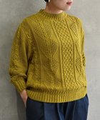 【ムーク/muuc】の〈オーガニックコットン〉〈高品質スーピマ超長綿〉ローゲージニット アラン模様セーター GYEL イエローその他|ID: prp329100004719487 ipo3291000000034424288