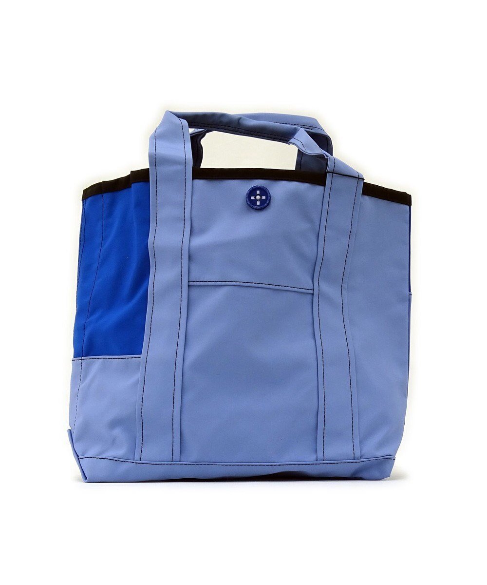 【プラスリング/+RING】の傘生地を使用した撥水トートバッグM 水色 SR88 インテリア・キッズ・メンズ・レディースファッション・服の通販 founy(ファニー) 　ファッション　Fashion　レディースファッション　Fashion for Women　バッグ　Bags　レイングッズ・傘・晴雨兼用傘　Umbrellas & Rain Gear　ボンディング　Bonding, Bonded Fabric　ポケット　Pocket, Pocket Detail　傘　Umbrella, Parasol　雑誌　Magazine, Fashion Magazine　水色|ID: prp329100004719494 ipo3291000000034265351