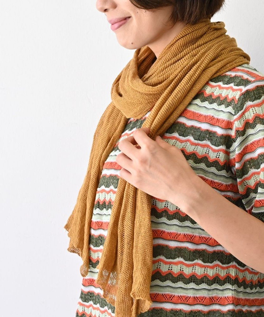 【アンドウール/AND WOOL】の〈上質な素材と手仕事から生まれた優しいニット〉ベルギーリネンのストール インテリア・キッズ・メンズ・レディースファッション・服の通販 founy(ファニー) ファッション Fashion レディースファッション Fashion for Women ヴィンテージ Vintage Style キャンバス Canvas, Canvas Fabric ショール Shawl, Wrap ストール Stole, Wrap 手編み Hand-Knitted, Handmade Knit ベーシック Basic, Essential リネン Linen, Linen Fabric A/W・秋冬 Autumn/Winter S/S・春夏 SS, Spring/Summer, Warm Season 夏 Summer ギフト プレゼント Gift / Present イエロー|ID: prp329100004719503 ipo3291000000034267015