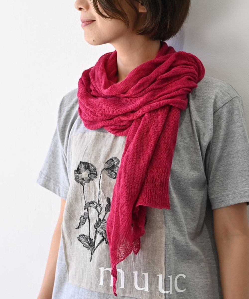 【アンドウール/AND WOOL】の〈上質な素材と手仕事から生まれた優しいニット〉ベルギーリネンのストール インテリア・キッズ・メンズ・レディースファッション・服の通販 founy(ファニー) ファッション Fashion レディースファッション Fashion for Women ヴィンテージ Vintage Style キャンバス Canvas, Canvas Fabric ショール Shawl, Wrap ストール Stole, Wrap 手編み Hand-Knitted, Handmade Knit ベーシック Basic, Essential リネン Linen, Linen Fabric A/W・秋冬 Autumn/Winter S/S・春夏 SS, Spring/Summer, Warm Season 夏 Summer ギフト プレゼント Gift / Present レッド|ID: prp329100004719503 ipo3291000000034267017