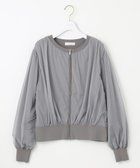 【エニィ スィス/any SiS】の【洗える】チュールレイヤードニット ブルゾン グレー|ID: prp329100004719505 ipo3291000000034473914