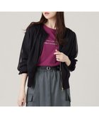 【エニィ スィス/any SiS】の【洗える】チュールレイヤードニット ブルゾン ブラック|ID: prp329100004719505 ipo3291000000035847330