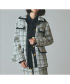 【グレース コンチネンタル/GRACE CONTINENTAL】のトリミングツイードショートコート ホワイト|ID: prp329100004719517 ipo3291000000035799229