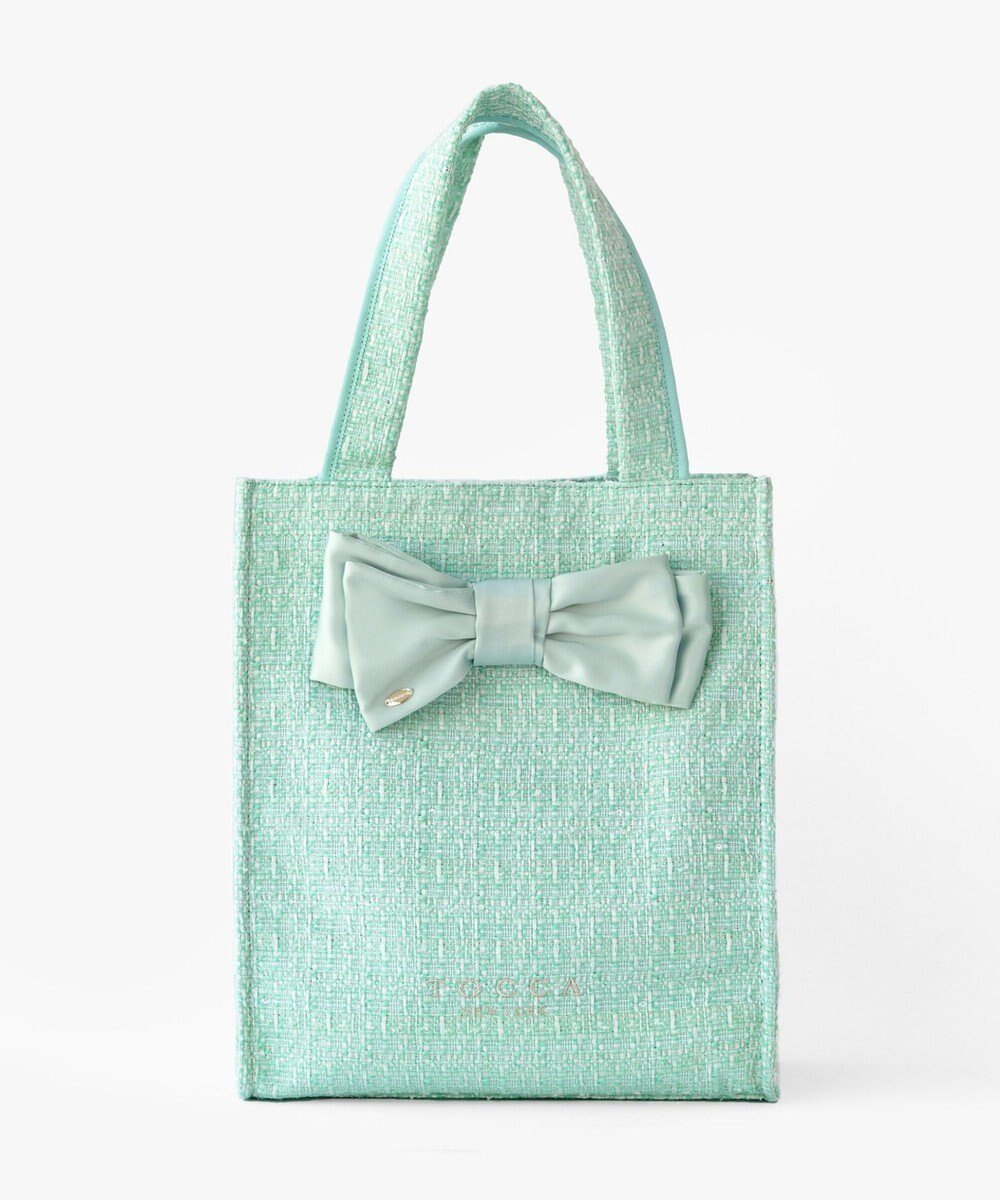 【トッカ/TOCCA】の【11/25(火)までの受注生産】【A4サイズ対応】COLOR OF GLORY CUSTOMIZED BAG カスタマイズ トートバッグ インテリア・キッズ・メンズ・レディースファッション・服の通販 founy(ファニー) 　ファッション　Fashion　レディースファッション　Fashion for Women　バッグ　Bags　エレガント 上品　Elegant　カラフル　Colorful Design　キルト　Quilt, Quilted Fabric　クラシカル　Classical, Vintage-Inspired　スペシャル　Special, Limited Edition　財布　Wallet, Purse　ツイード　Twill, Twill Weave　テクスチャー　Texture, Textured Fabric　トリミング　Trimming, Decorative Edge　フォルム　Silhouette, Form　フロント　Front, Front Design　ポケット　Pocket, Pocket Detail　リボン　Ribbon, Bow　リュクス　Luxury, Elegant, High-End, Chic　ロマンティック　Romantic, Feminine Style　新作・新入荷　New Arrivals / New In　おすすめ　Recommended / Our Picks　ビジネス 仕事 通勤　Business / Work / Commuting　2026年　2026　グリーンツイード×大リボン|ID: prp329100004719519 ipo3291000000034103962