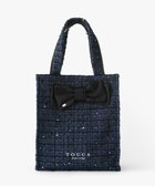 【トッカ/TOCCA】の【11/25(火)までの受注生産】【A4サイズ対応】COLOR OF GLORY CUSTOMIZED BAG カスタマイズ トートバッグ ネイビーツイード×大リボン|ID:prp329100004719519