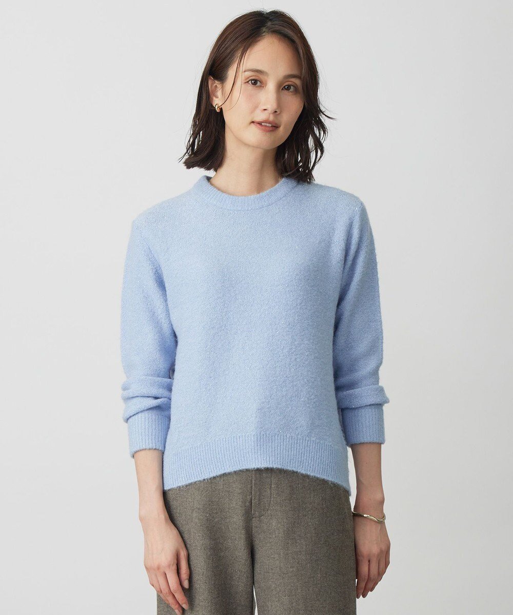 【ジェイ プレス/J.PRESS】のSHINE クルーネック ニット インテリア・キッズ・メンズ・レディースファッション・服の通販 founy(ファニー) ファッション Fashion レディースファッション Fashion for Women トップス・カットソー Cut & Sew Tops ニット Knit Tops & Sweaters おすすめ Recommended / Our Picks エレガント 上品 Elegant シンプル Simple, Minimal スパンコール Sequins, Sequin Embellishment セーター Sweater, Knitwear A/W・秋冬 Autumn/Winter サックス系|ID: prp329100004719529 ipo3291000000034104007
